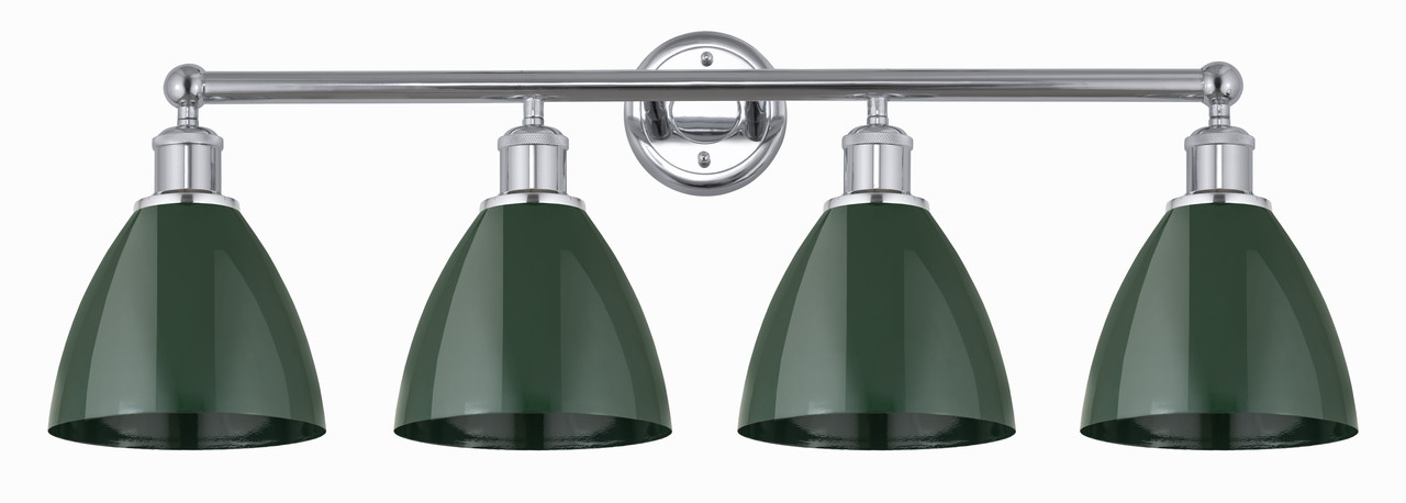 INNOVATIONS 616-4W-PC-MBD-75-GR Edison 4 34.5 inch Bath Vanity Light Polished Chrome