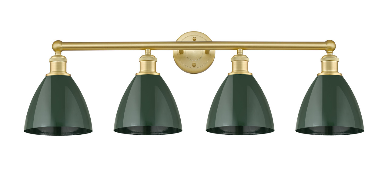 INNOVATIONS 616-4W-SG-MBD-75-GR Edison 4 34.5 inch Bath Vanity Light Satin Gold