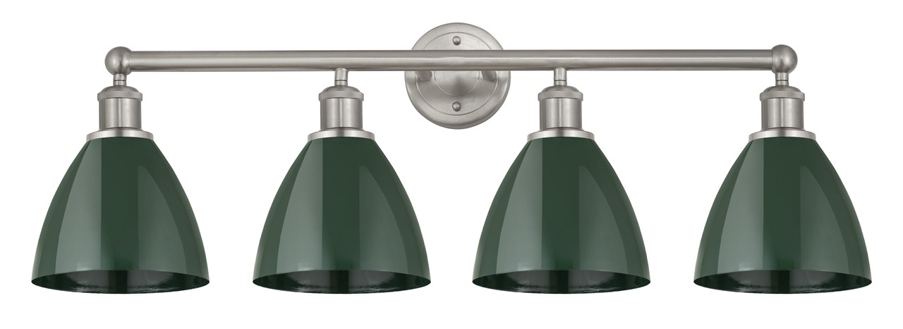 INNOVATIONS 616-4W-SN-MBD-75-GR Edison 4 34.5 inch Bath Vanity Light Satin Nickel