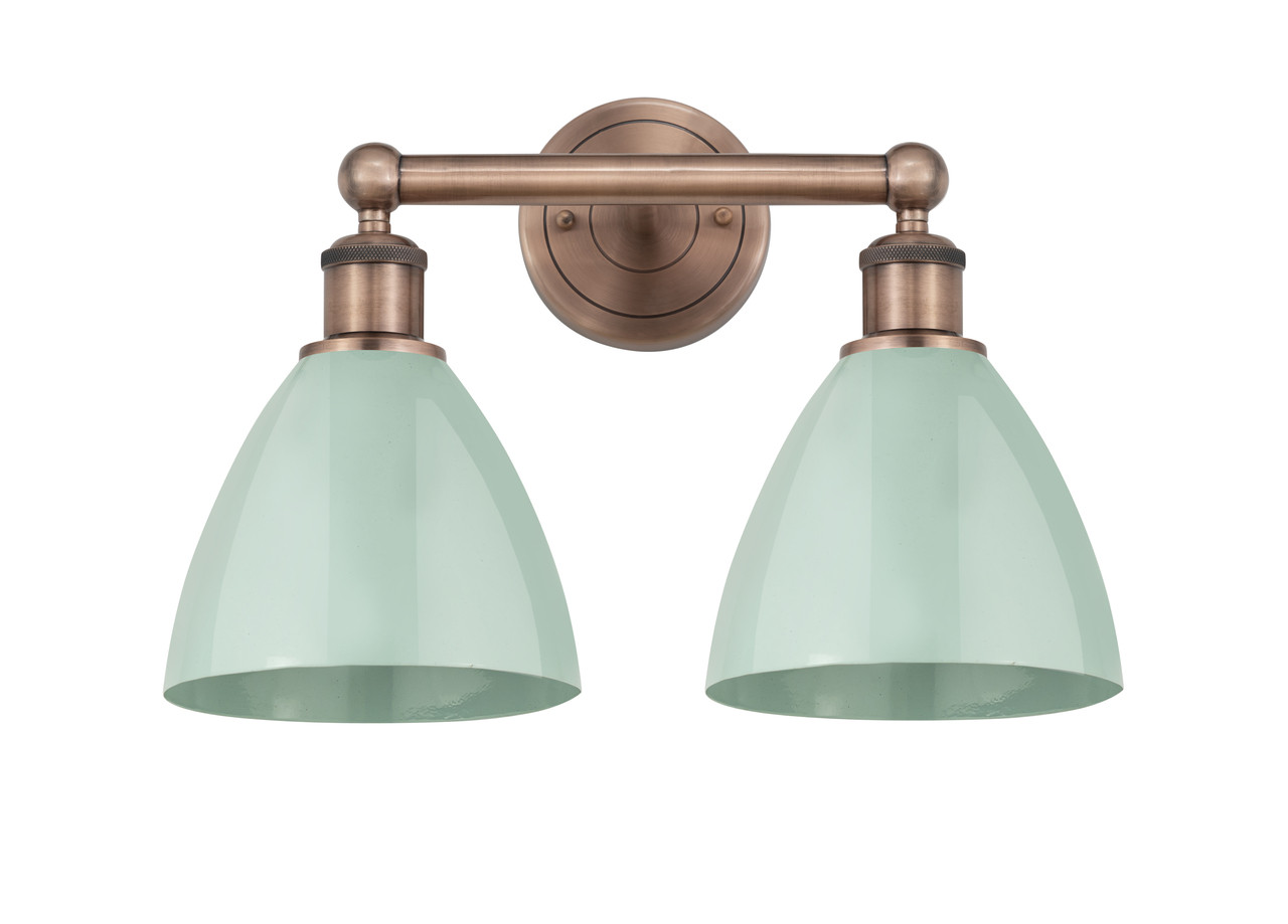 INNOVATIONS 616-2W-AC-MBD-75-SF Edison 2 16.5 inch Bath Vanity Light Antique Copper