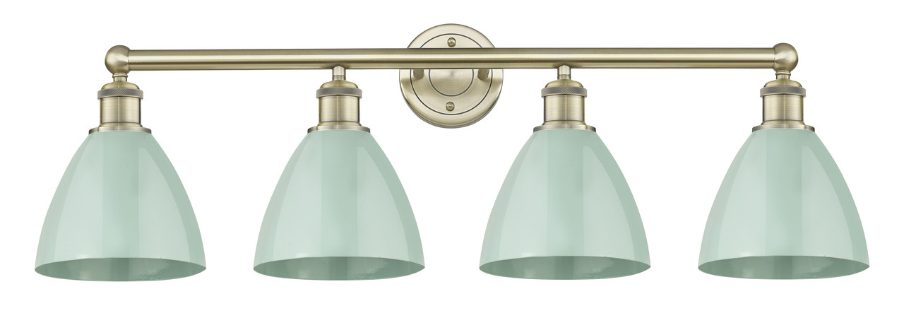 INNOVATIONS 616-4W-AB-MBD-75-SF Edison 4 34.5 inch Bath Vanity Light Antique Brass