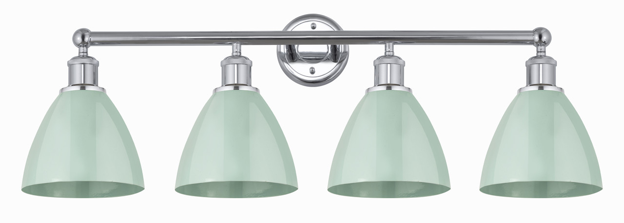 INNOVATIONS 616-4W-PC-MBD-75-SF Edison 4 34.5 inch Bath Vanity Light Polished Chrome