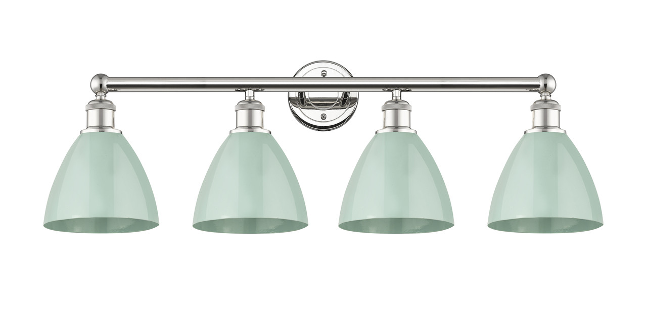 INNOVATIONS 616-4W-PN-MBD-75-SF Edison 4 34.5 inch Bath Vanity Light Polished Nickel