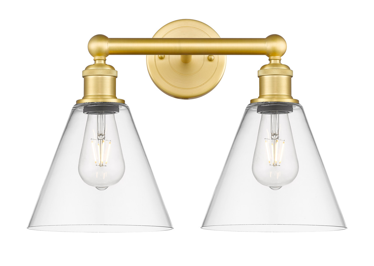 INNOVATIONS 616-2W-SG-GBC-82 Berkshire 2 17 inch Bath Vanity Light Satin Gold
