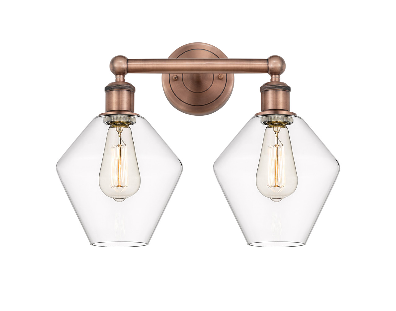 INNOVATIONS 616-2W-AC-G652-8 Cindyrella 2 17 inch Bath Vanity Light Antique Copper
