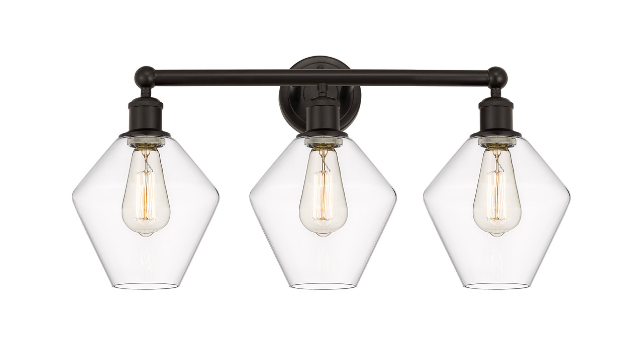 INNOVATIONS 616-3W-OB-G652-8 Cindyrella 3 26 inch Bath Vanity Light Oil Rubbed Bronze