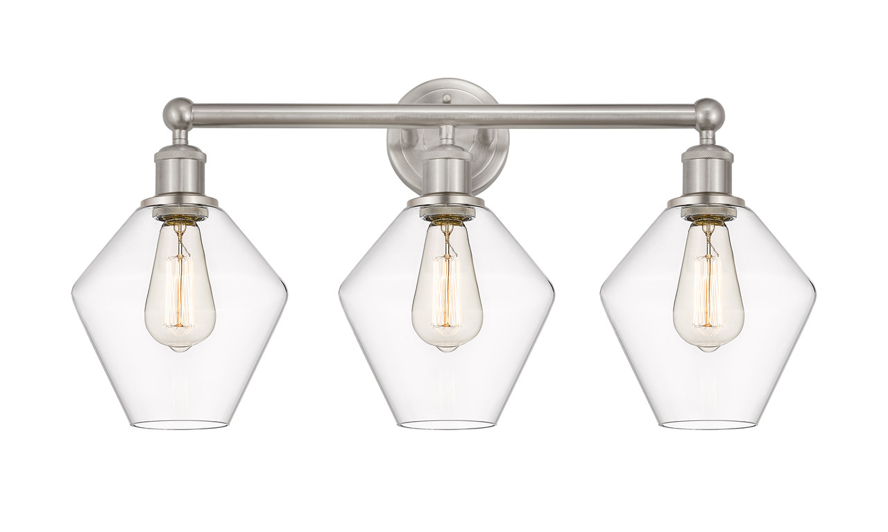 INNOVATIONS 616-3W-SN-G652-8 Cindyrella 3 26 inch Bath Vanity Light Satin Nickel