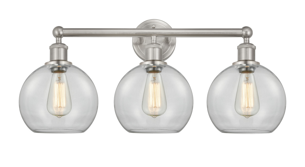 INNOVATIONS 616-3W-SN-G122-8 Athens 3 26 inch Bath Vanity Light Satin Nickel