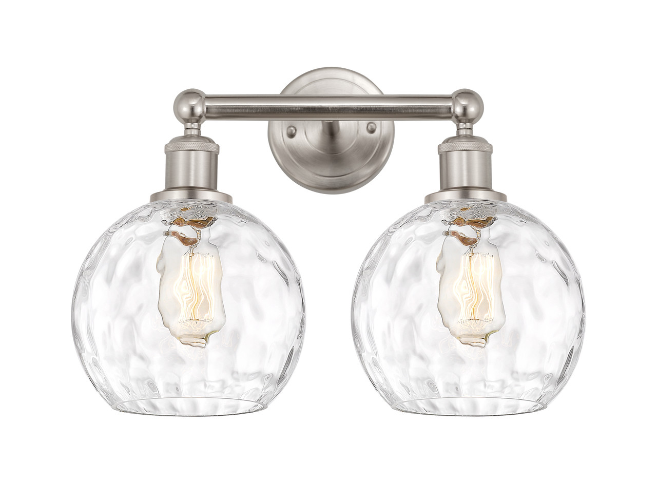 INNOVATIONS 616-2W-SN-G1215-8 Athens Water Glass 2 17 inch Bath Vanity Light Satin Nickel