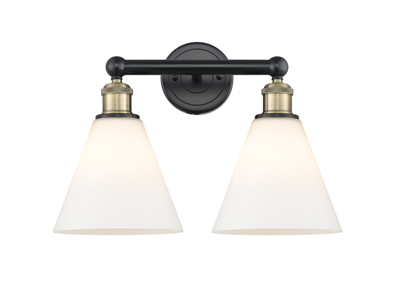 INNOVATIONS 616-2W-BAB-GBC-81 Berkshire 2 17 inch Bath Vanity Light Black Antique Brass