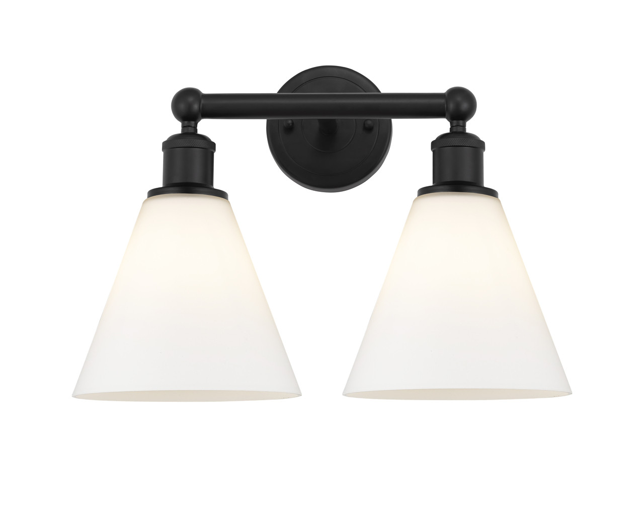 INNOVATIONS 616-2W-BK-GBC-81 Berkshire 2 17 inch Bath Vanity Light Matte Black