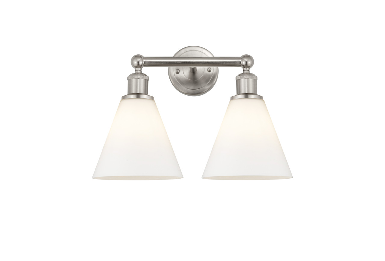 INNOVATIONS 616-2W-SN-GBC-81 Berkshire 2 17 inch Bath Vanity Light Satin Nickel