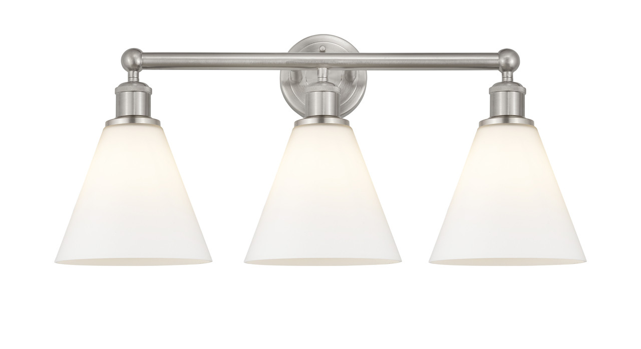 INNOVATIONS 616-3W-SN-GBC-81 Berkshire 3 26 inch Bath Vanity Light Satin Nickel