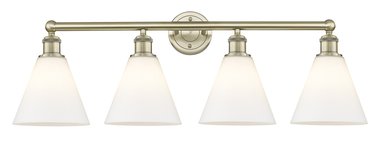 INNOVATIONS 616-4W-AB-GBC-81 Berkshire 4 35 inch Bath Vanity Light Antique Brass