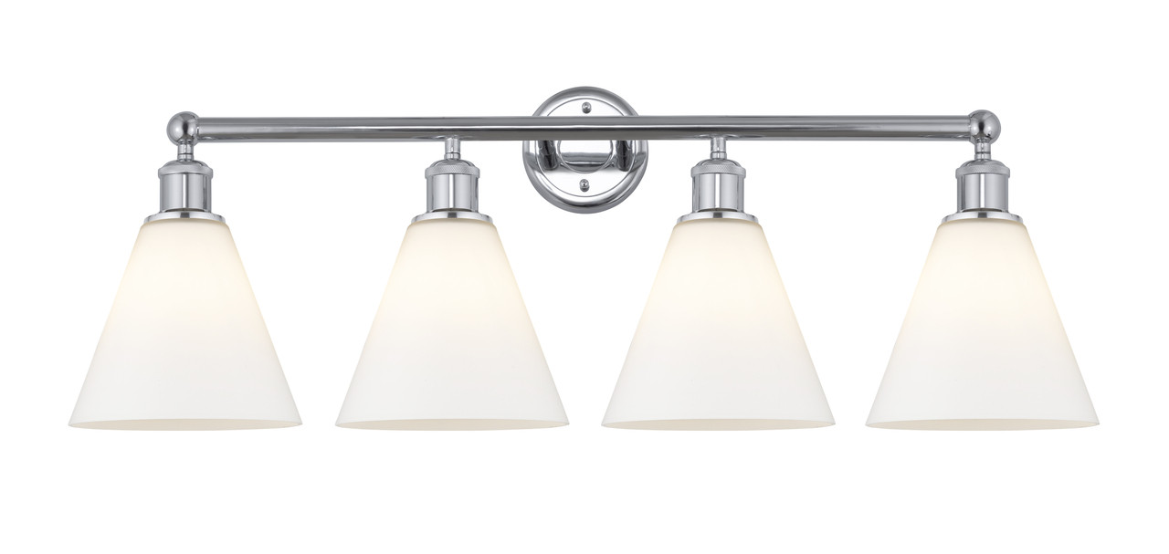 INNOVATIONS 616-4W-PC-GBC-81 Berkshire 4 35 inch Bath Vanity Light Polished Chrome