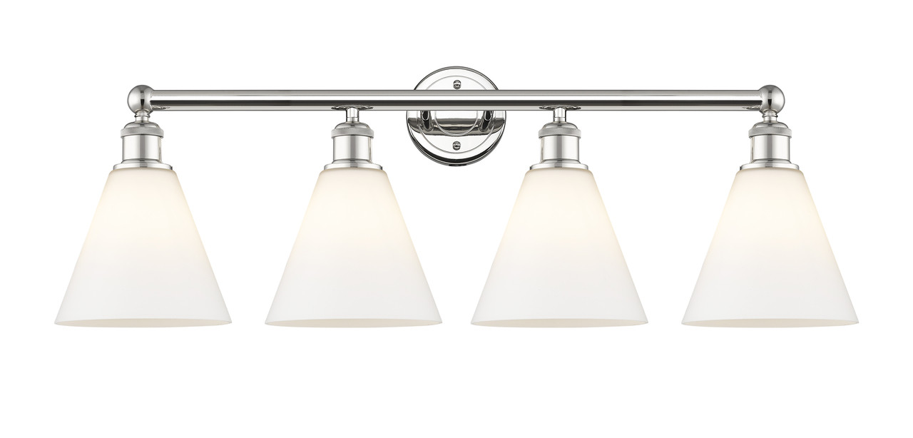 INNOVATIONS 616-4W-PN-GBC-81 Berkshire 4 35 inch Bath Vanity Light Polished Nickel