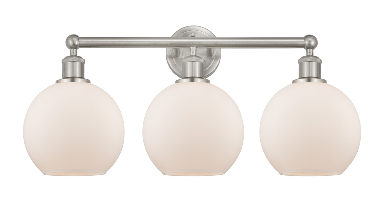 INNOVATIONS 616-3W-SN-G121-8 Athens 3 26 inch Bath Vanity Light Satin Nickel