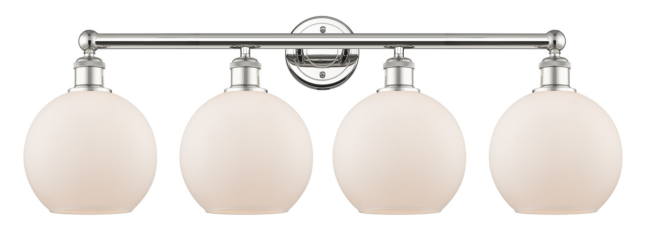INNOVATIONS 616-4W-PN-G121-8 Athens 4 35 inch Bath Vanity Light Polished Nickel