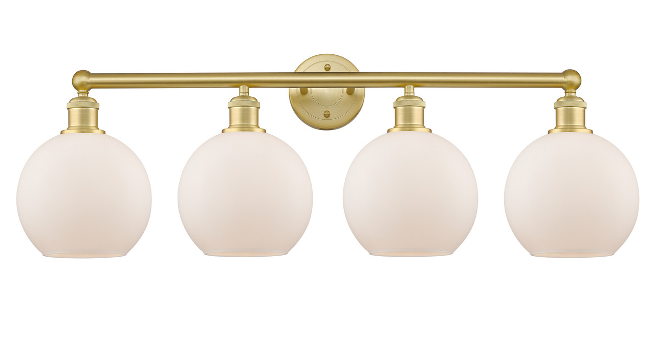 INNOVATIONS 616-4W-SG-G121-8 Athens 4 35 inch Bath Vanity Light Satin Gold