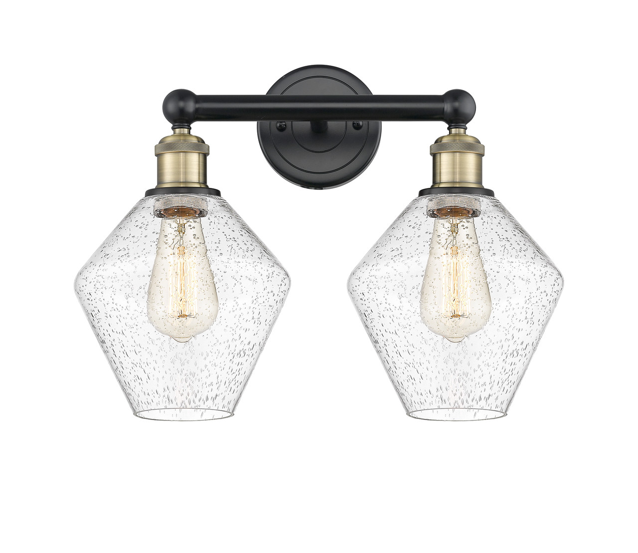 INNOVATIONS 616-2W-BAB-G654-8 Cindyrella 2 17 inch Bath Vanity Light Black Antique Brass