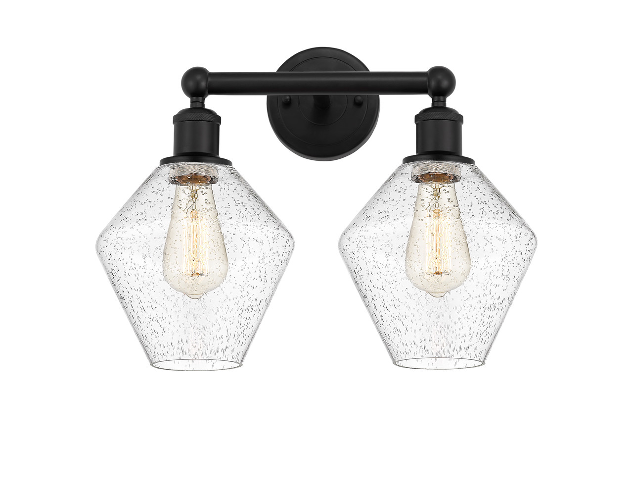 INNOVATIONS 616-2W-BK-G654-8 Cindyrella 2 17 inch Bath Vanity Light Matte Black