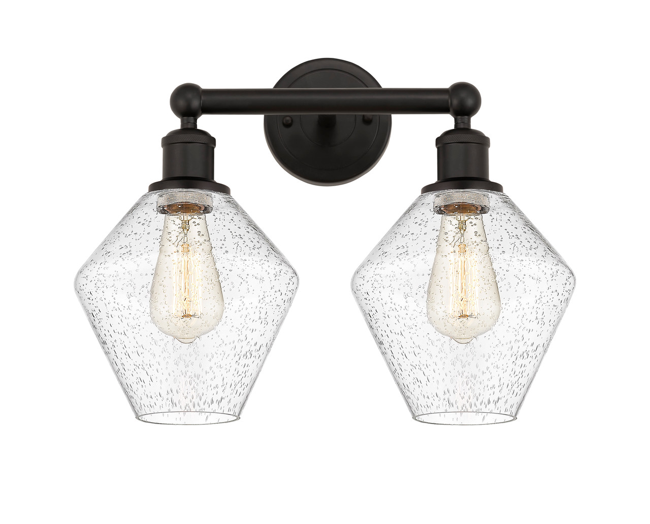 INNOVATIONS 616-2W-OB-G654-8 Cindyrella 2 17 inch Bath Vanity Light Oil Rubbed Bronze