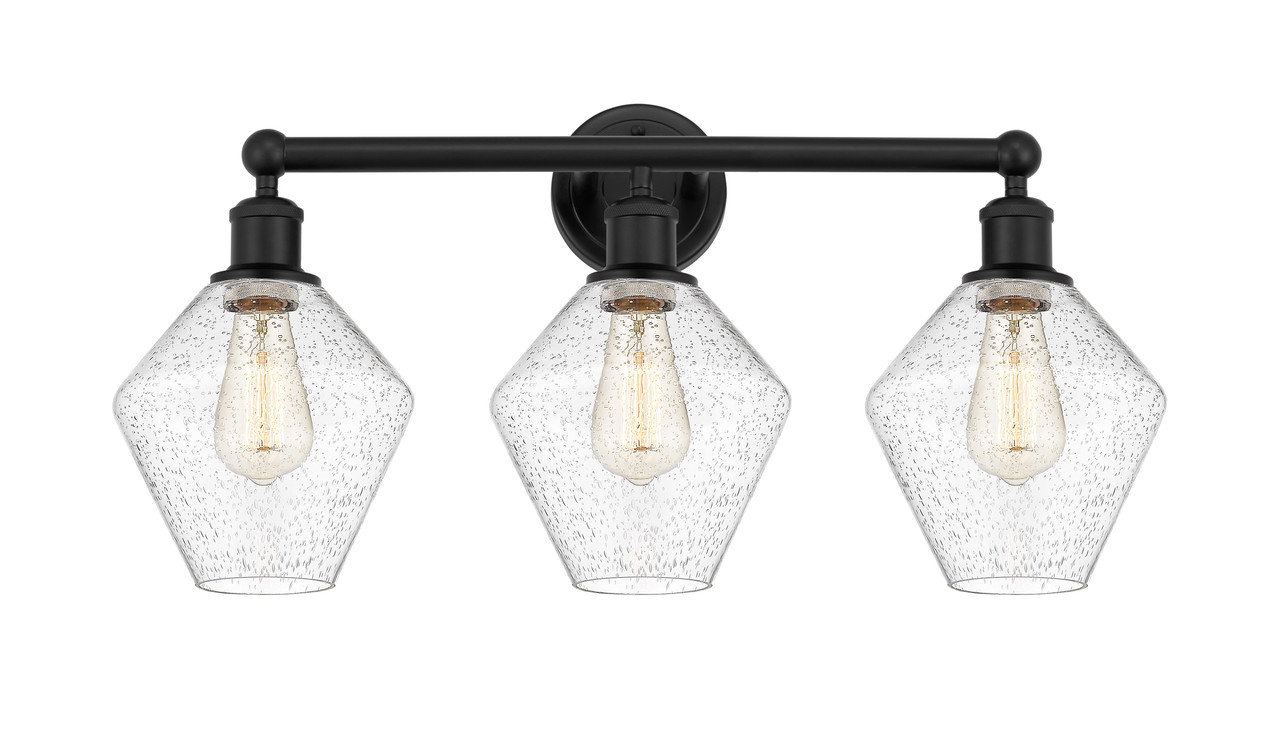 INNOVATIONS 616-3W-BK-G654-8 Cindyrella 3 26 inch Bath Vanity Light Matte Black