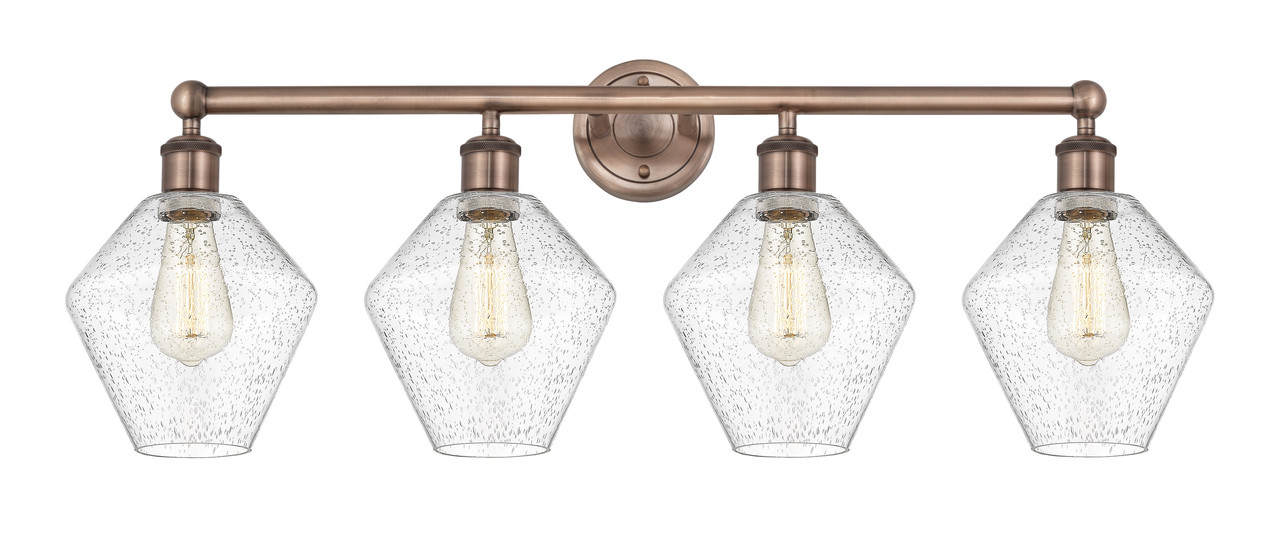INNOVATIONS 616-4W-AC-G654-8 Cindyrella 4 35 inch Bath Vanity Light Antique Copper