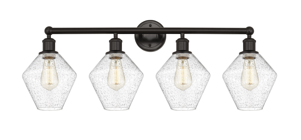 INNOVATIONS 616-4W-OB-G654-8 Cindyrella 4 35 inch Bath Vanity Light Oil Rubbed Bronze