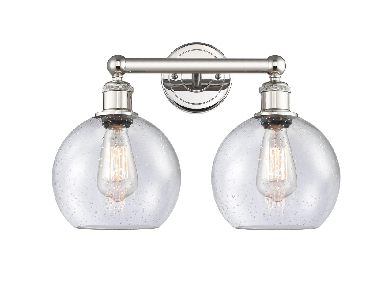 INNOVATIONS 616-2W-PN-G124-8 Athens 2 17 inch Bath Vanity Light Polished Nickel