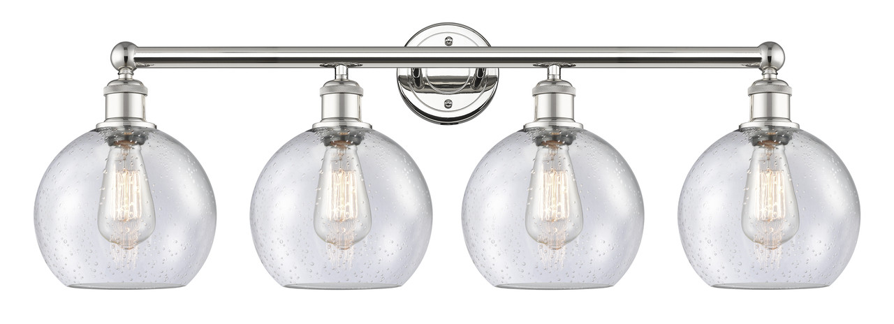 INNOVATIONS 616-4W-PN-G124-8 Athens 4 35 inch Bath Vanity Light Polished Nickel