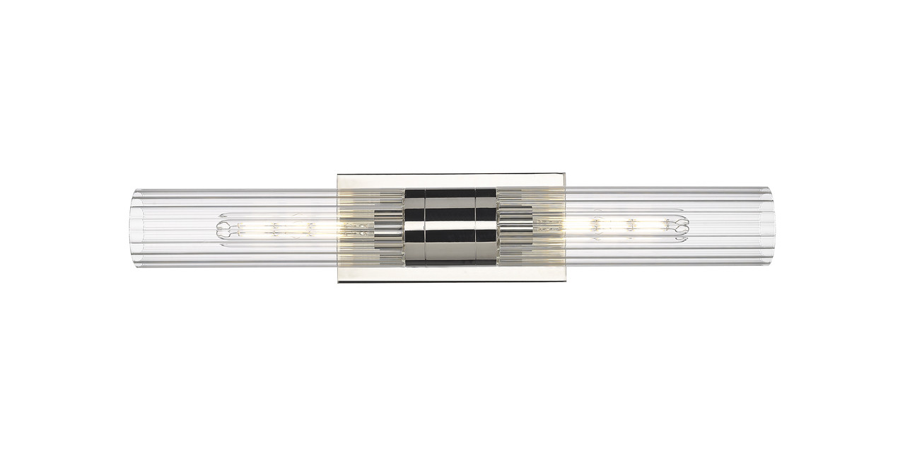 INNOVATIONS 429-2WL-PN-G429-11CL Empire 2 4.5 inch Bath Vanity Light Polished Nickel