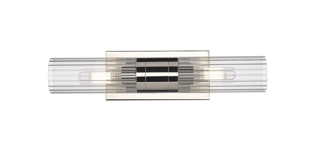 INNOVATIONS 429-2WL-PN-G429-8CL Empire 2 4.5 inch Bath Vanity Light Polished Nickel