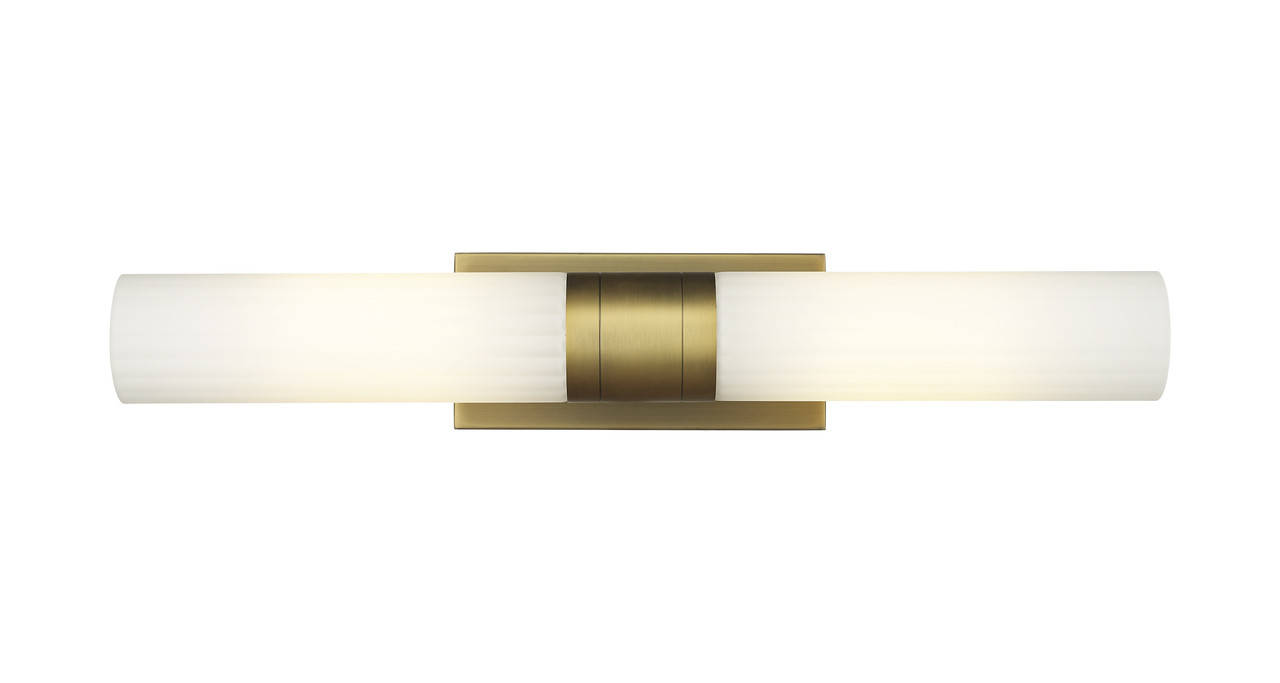 INNOVATIONS 429-2WL-BB-G429-11WH Empire 2 4.5 inch Bath Vanity Light Brushed Brass