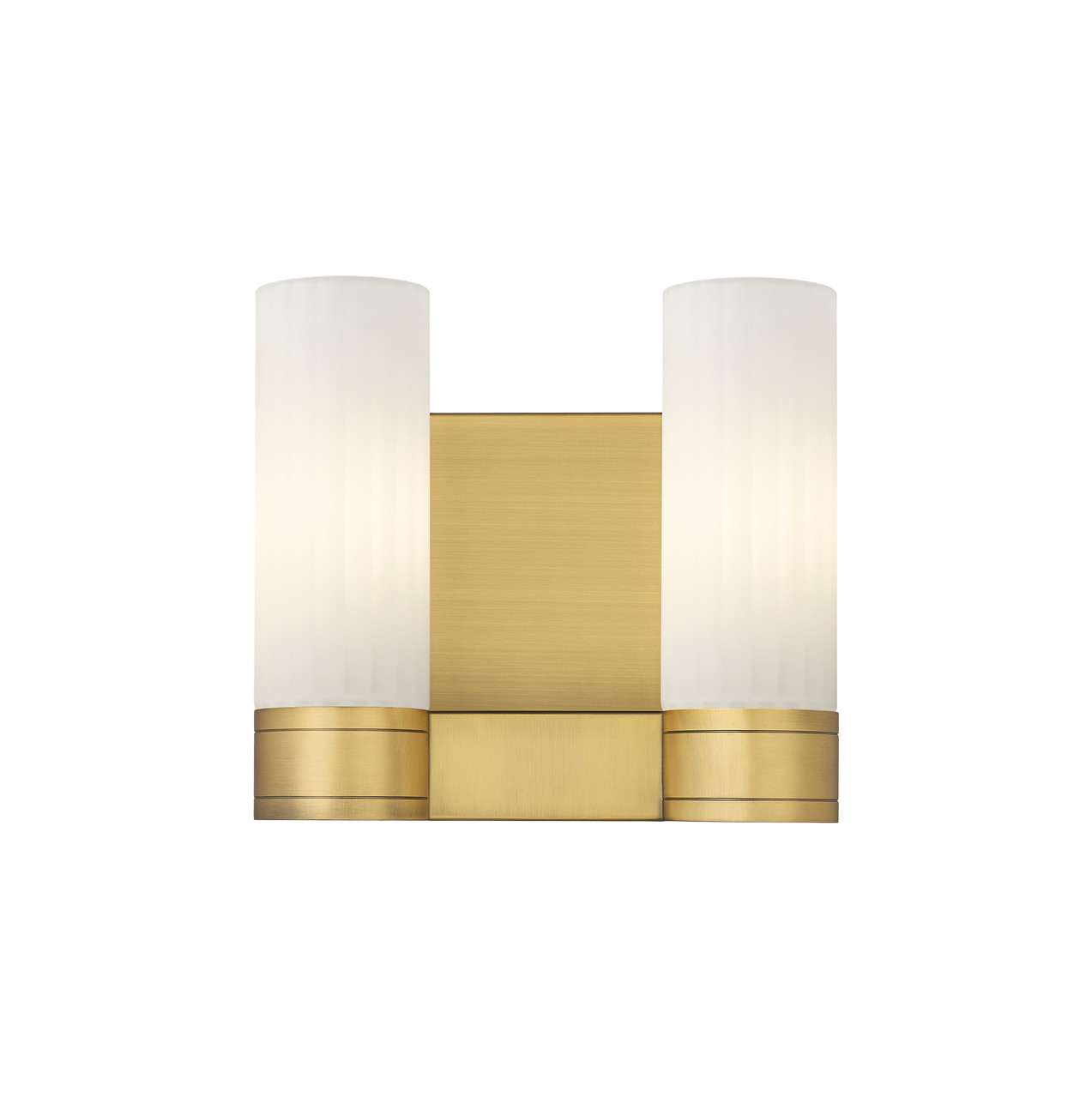 INNOVATIONS 429-2W-BB-G429-8WH Empire 2 10.5 inch Bath Vanity Light Brushed Brass