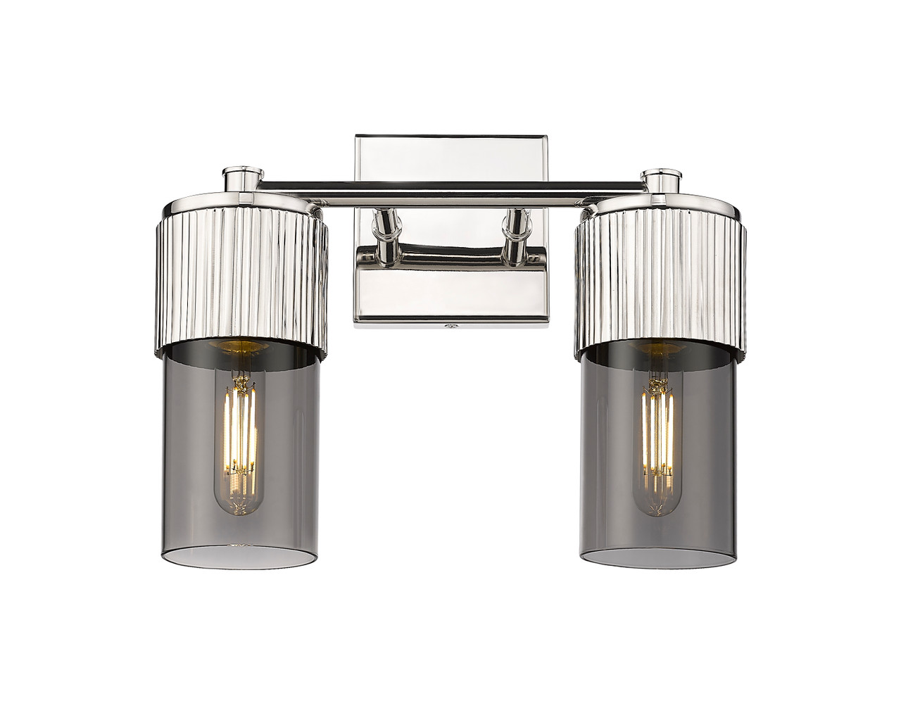 INNOVATIONS 428-2W-PN-G428-7SM Bolivar 2 14 inch Bath Vanity Light Polished Nickel