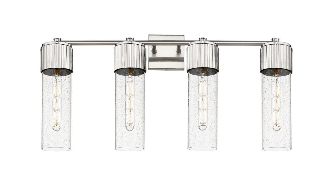 INNOVATIONS 428-4W-SN-G428-12SDY Bolivar 4 31 inch Bath Vanity Light Satin Nickel