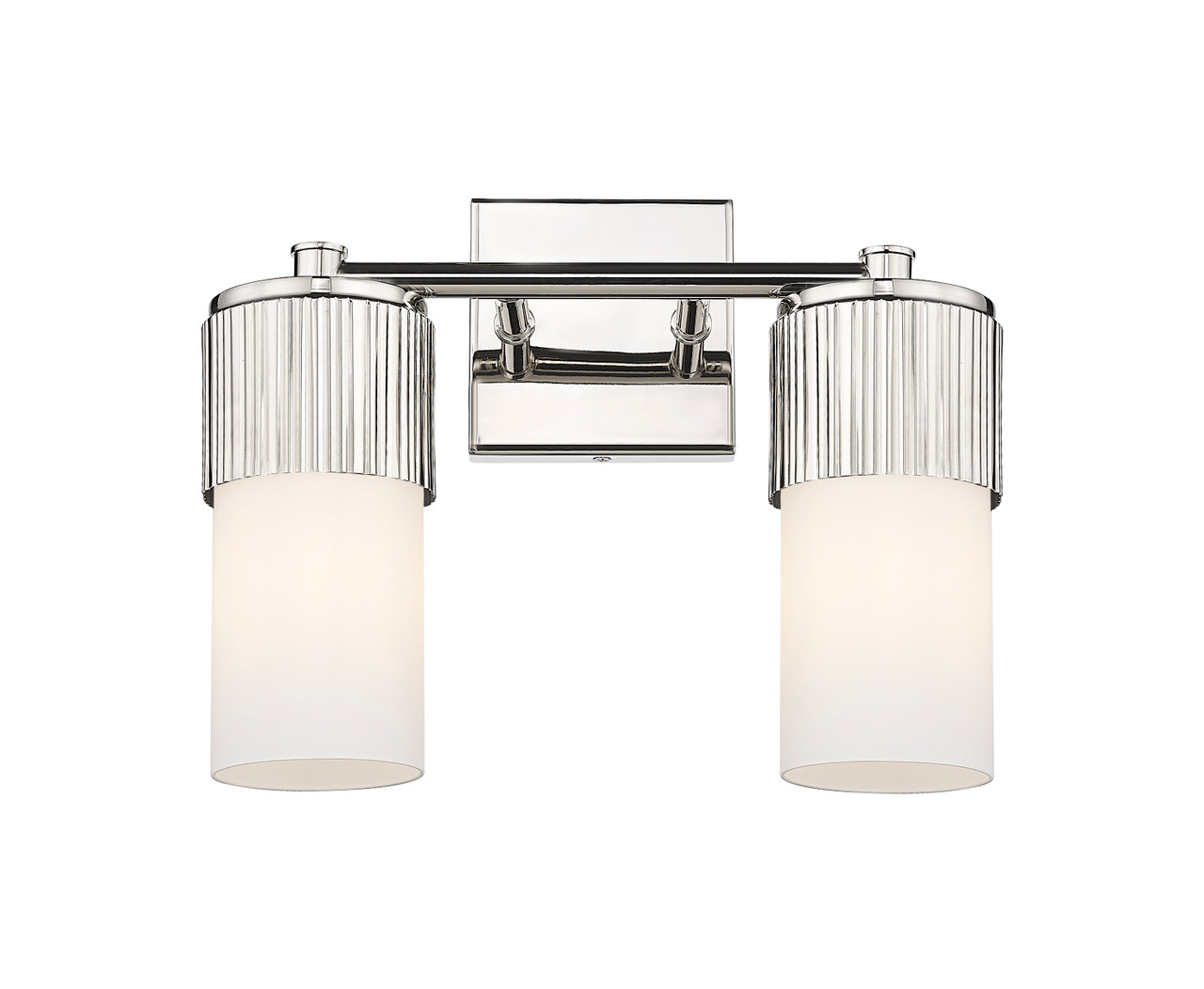 INNOVATIONS 428-2W-PN-G428-7WH Bolivar 2 14 inch Bath Vanity Light Polished Nickel