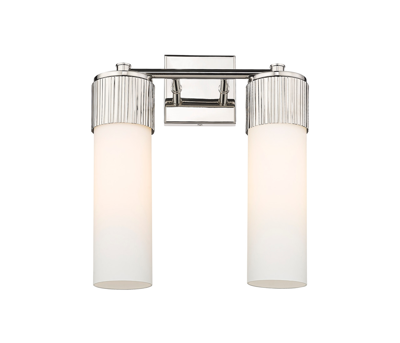 INNOVATIONS 428-2W-PN-G428-12WH Bolivar 2 14 inch Bath Vanity Light Polished Nickel