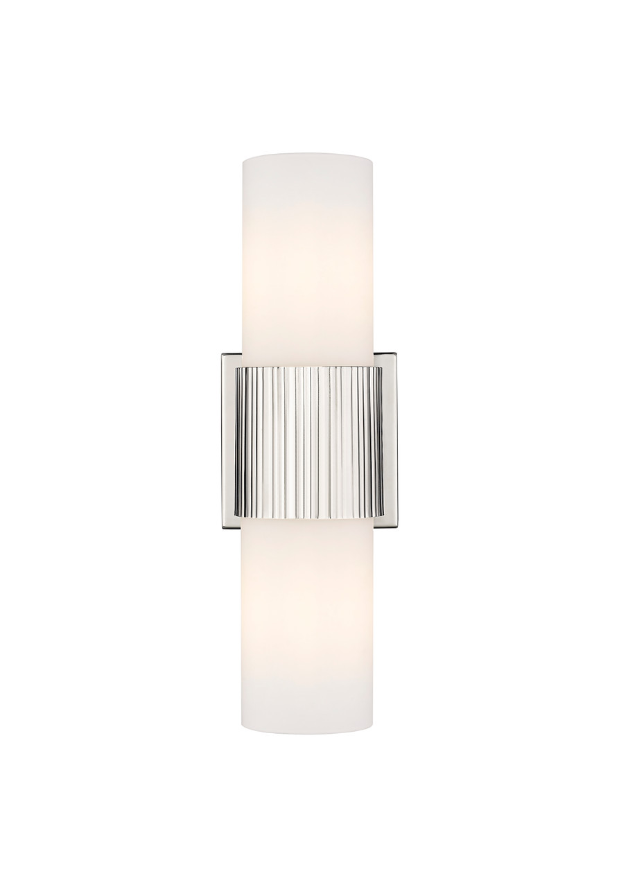 INNOVATIONS 428-2WL-PN-G428-7WH Bolivar 2 5 inch Bath Vanity Light Polished Nickel INNOVATIONS 428-2WL-PN-G428-7WH Bolivar 2 5 inch Bath Vanity Light Polished Nickel