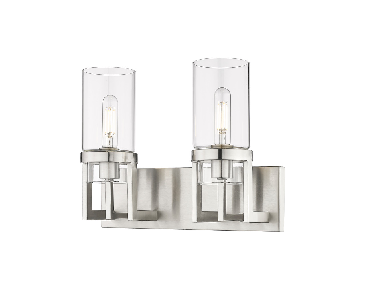 INNOVATIONS 426-2W-SN-G426-8CL Utopia 2 15 inch Bath Vanity Light Satin Nickel