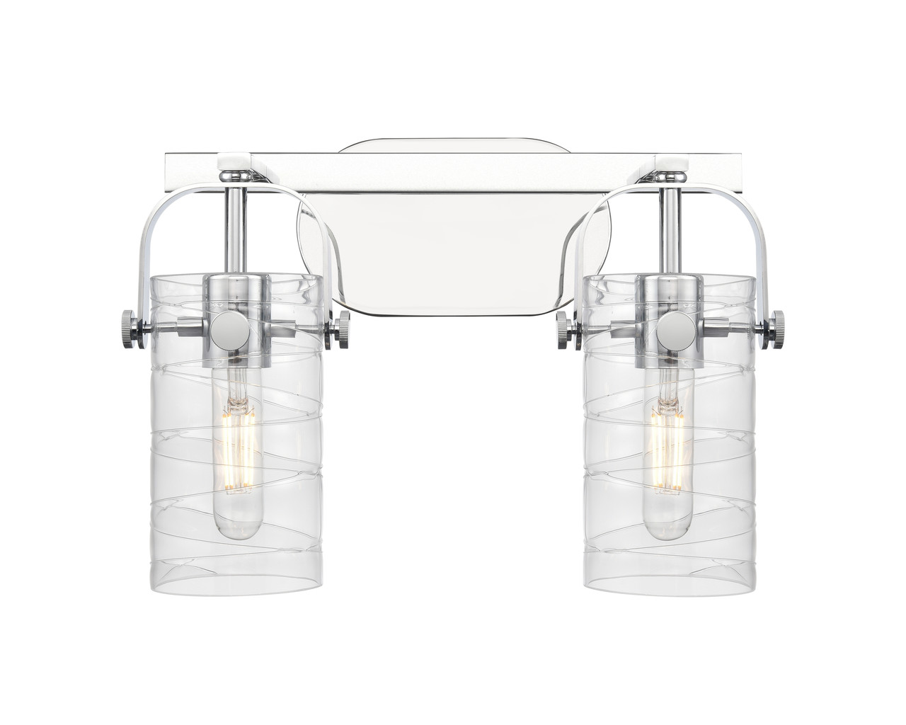 INNOVATIONS 423-2W-PC-G423-7DE Pilaster II Cylinder 2 15 inch Bath Vanity Light Polished Chrome