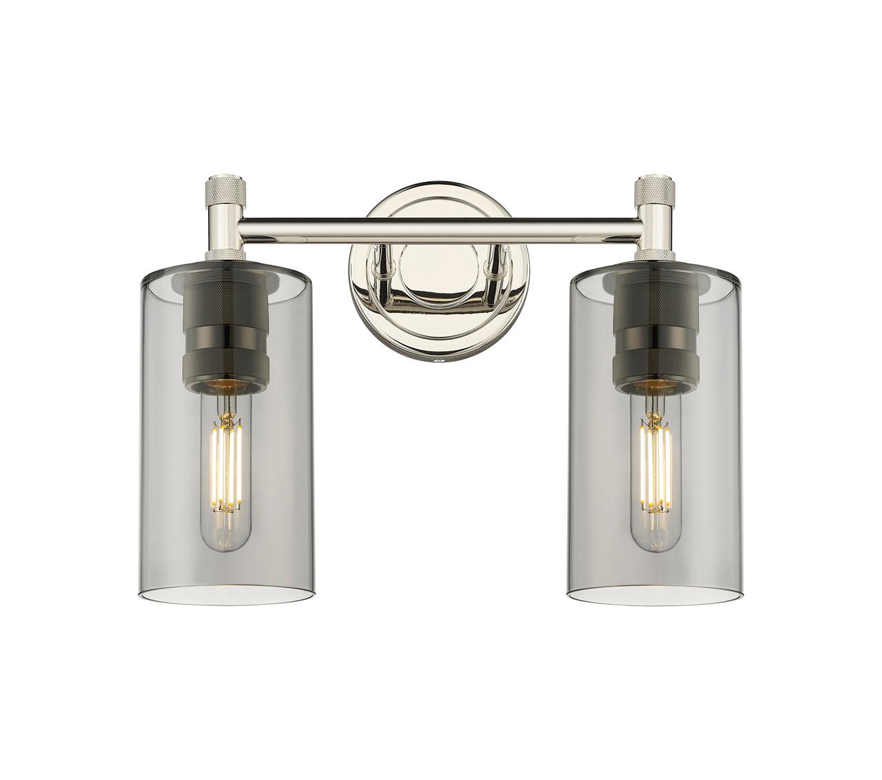 INNOVATIONS 434-2W-PN-G434-7SM Crown Point 2 13.875 inch Bath Vanity Light Polished Nickel