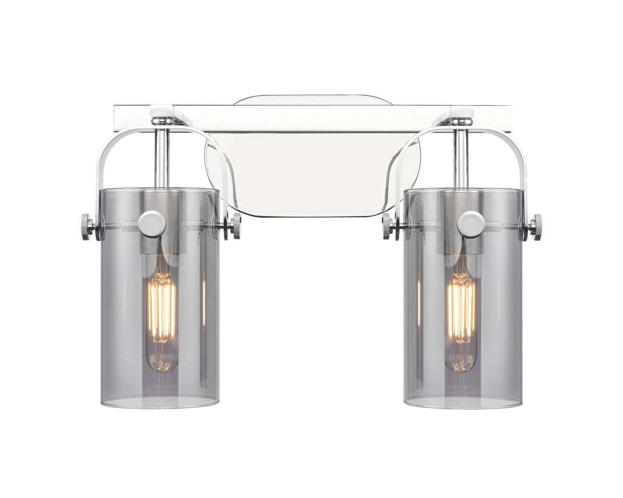 INNOVATIONS 423-2W-PC-G423-7SM Pilaster II Cylinder 2 15 inch Bath Vanity Light Polished Chrome