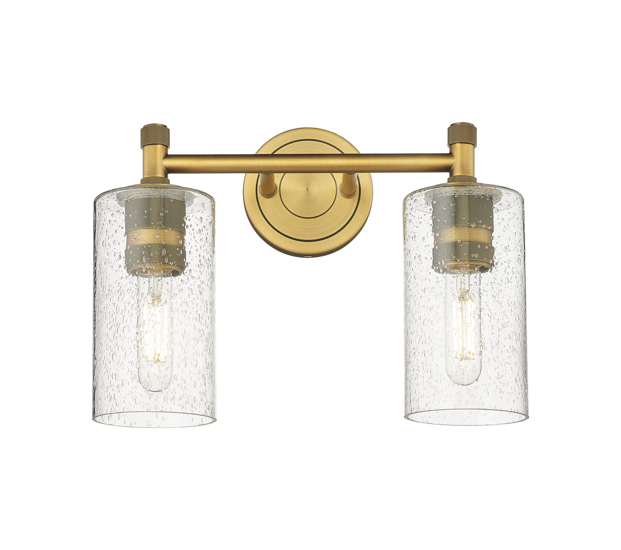 INNOVATIONS 434-2W-BB-G434-7SDY Crown Point 2 13.875 inch Bath Vanity Light Brushed Brass