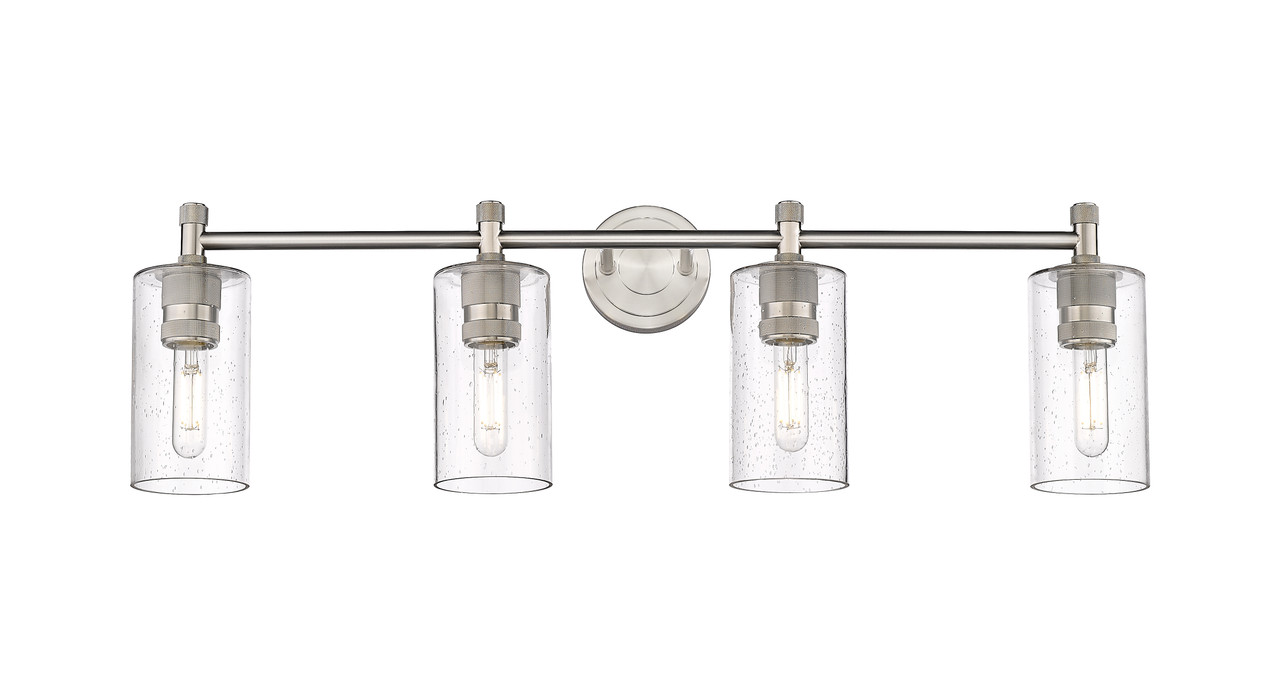INNOVATIONS 434-4W-SN-G434-7SDY Crown Point 4 33.875 inch Bath Vanity Light Satin Nickel