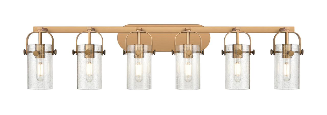 INNOVATIONS 423-6W-BB-G423-7SDY Pilaster II Cylinder 6 44 inch Bath Vanity Light Brushed Brass