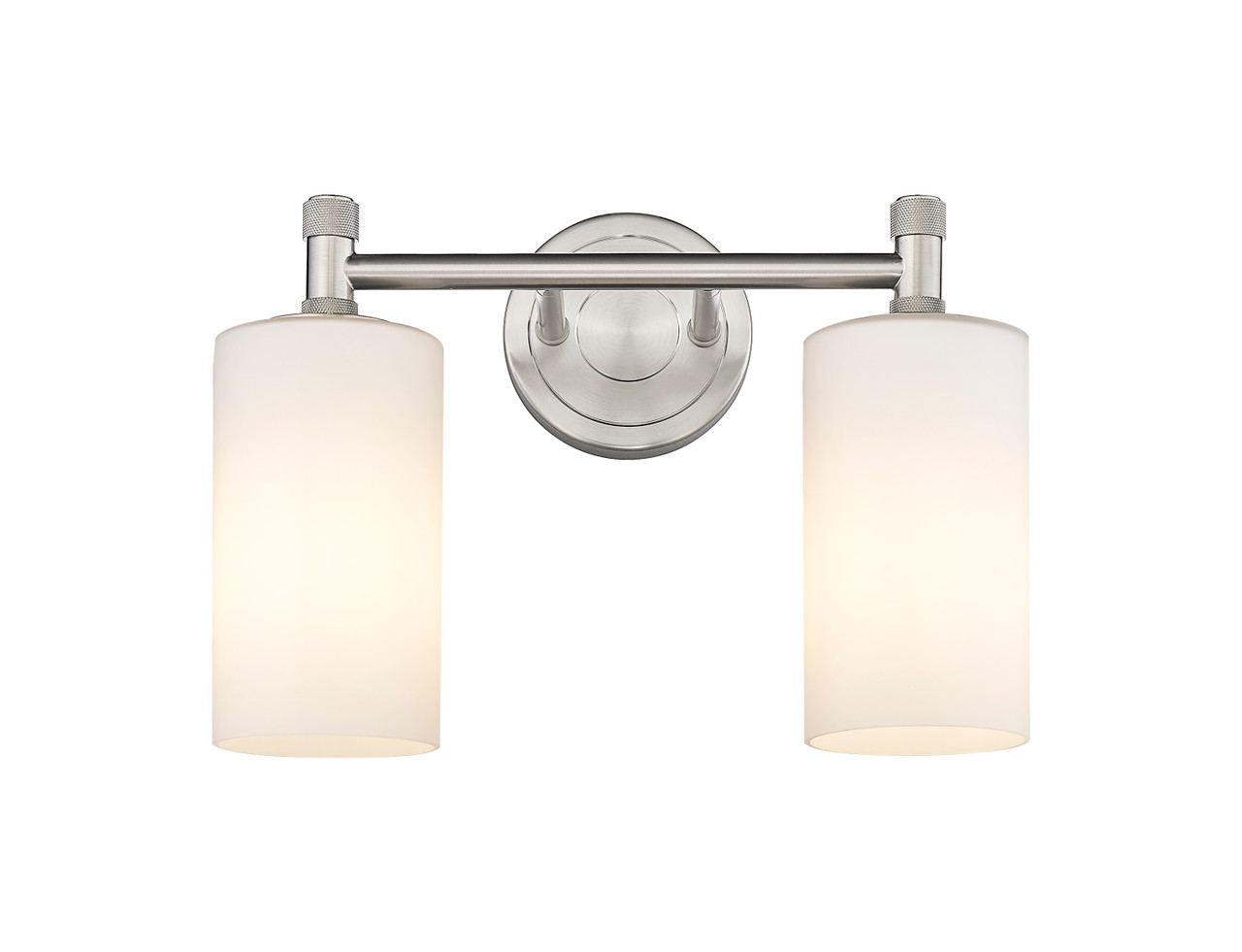 INNOVATIONS 434-2W-SN-G434-7WH Crown Point 2 13.875 inch Bath Vanity Light Satin Nickel