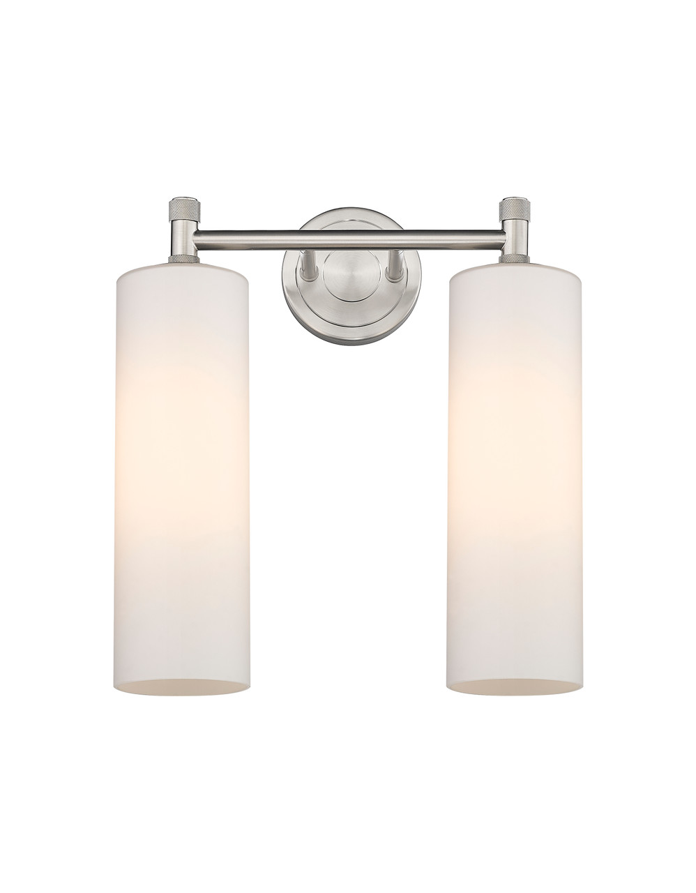 INNOVATIONS 434-2W-SN-G434-12WH Crown Point 2 13.875 inch Bath Vanity Light Satin Nickel