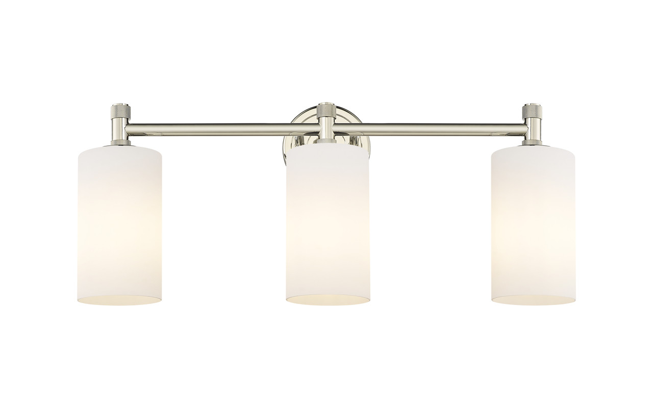 INNOVATIONS 434-3W-PN-G434-7WH Crown Point 3 23.875 inch Bath Vanity Light Polished Nickel